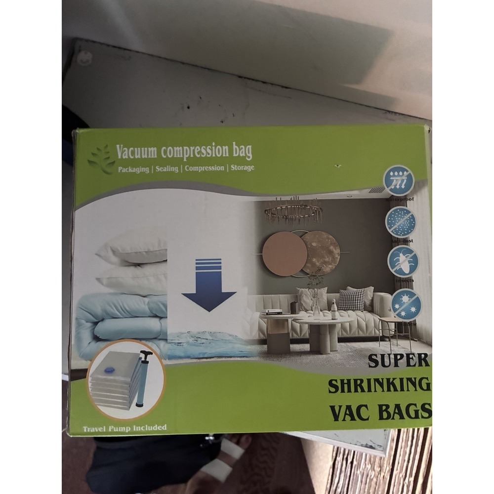 Vacuum Storage Bag Set Blankets Seasonal Clothing Compact Space saver